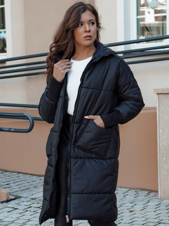 Női oversize NADIA steppelt kabát fekete Dstreet TY4542_5