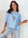 Női oversize blúz BULS kék Dstreet RY2506