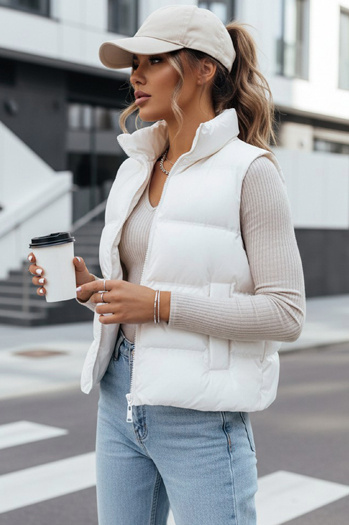 Női steppelt mellény WILLOW Szín Krém DSTREET TY3798