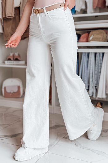 Női széles szárú nadrág LEGBLISS fehér Dstreet UY2676 UY2676