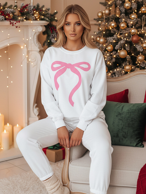 Női egyméretű oversize pulóver SOFTTIE fehér Dstreet BY1358z