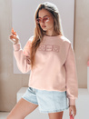 Női oversize pulóver hímzéssel EASYJOY rózsaszín Dstreet BY1513