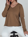 Női oversize blúz VAVLSTYLES sima camel Dstreet RY2686