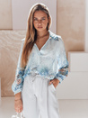 Női oversize virágos póló FLOWERS kék Dstreet DY0472