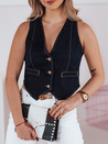 Női rövid farmer mellény JEANSPICE sötétkék Dstreet TY4795
