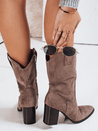 Női szarvasbőr cowboy csizma barna Dstreet ZY1194