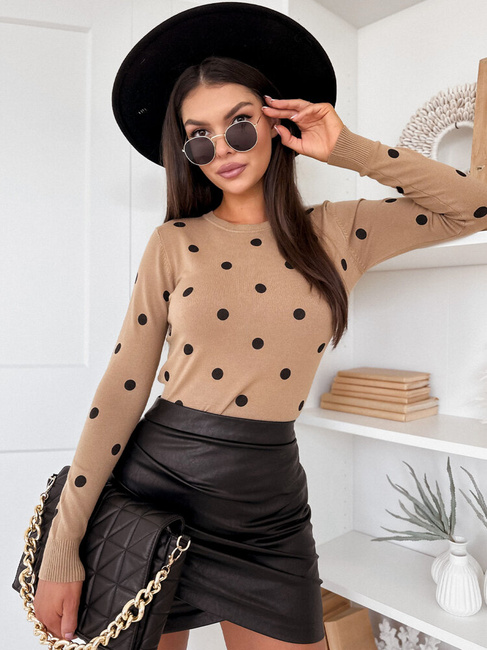 Női rövid pulóver ATHENA  Szín Camel DSTREET MY2053