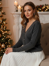 Női CHICGLOW kardigán sötétszürke Dstreet MY2498z