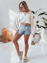 Női oversize muszlin ing MUSLINEA krémszínű Dstreet DY0480