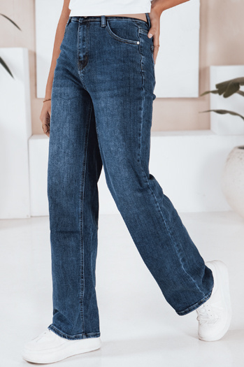 Női széles szárú farmernadrág tengerészkék Dstreet UY2782