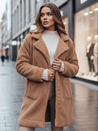 Női teddy szőrme camel téli kabát Dstreet NY0758z