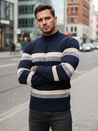 Férfi csíkos pulóver Szín Gránátkék DSTREET WX2126