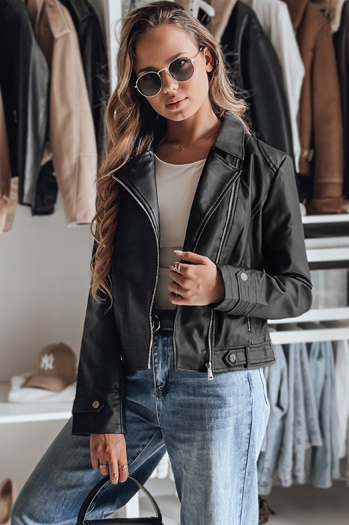 Női bőrkabát DARKGLORY ramonesque fekete Dstreet TY4963