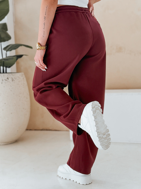 Női széles szárú melegítőnadrág DRESMOOD PREMIUM gesztenyebarna Dstreet UY2688