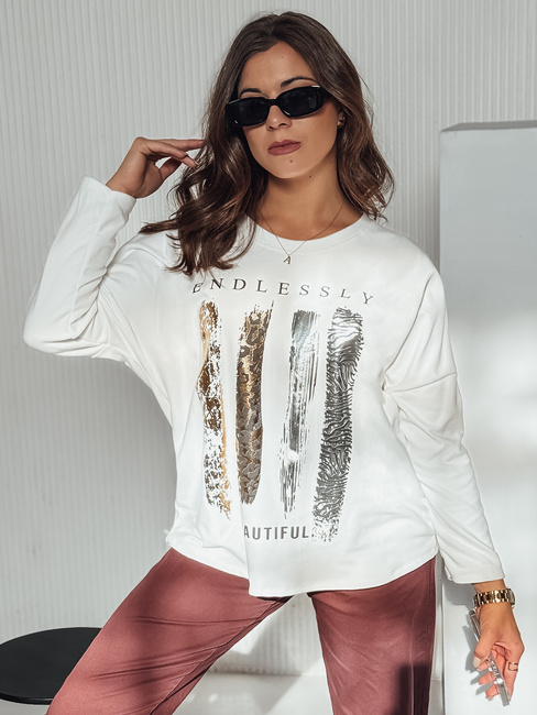 Női oversize blúz MODEZINE fehér Dstreet RY2689