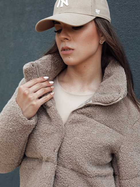 Kurtka damska krótka CELESTIAL kamelowa Dstreet TY4482