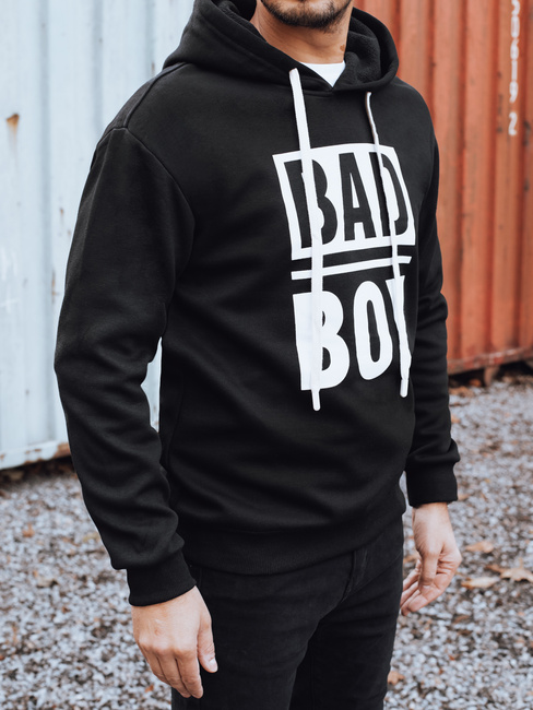 Férfi kapucnis pulóver fekete Dstreet BX5925