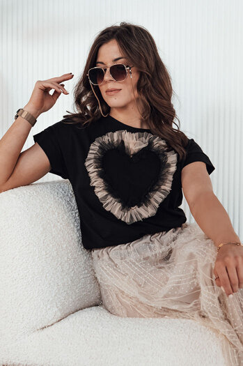 Női TICKER póló fekete Dstreet RY2344