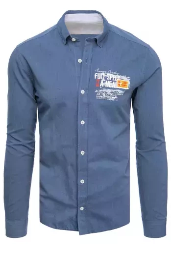 Férfi ing indigó színben Dstreet DX2282