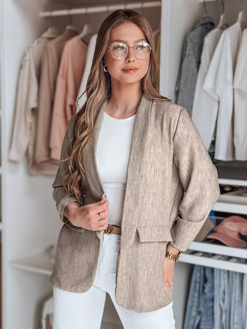 Női oversize dzseki SOFT LOVE sötétbarna Dstreet PY0130