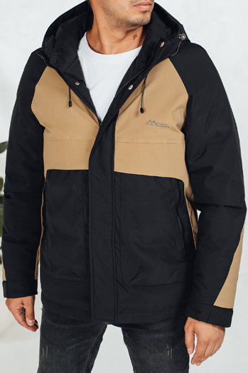 Férfi télikabát kapucnival, camel színben Dstreet TX5041