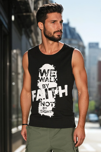 Férfi ujjatlan póló fekete Dstreet RX5657