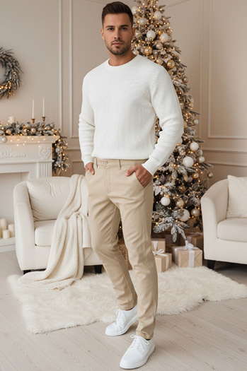 Férfi bézs színű nadrág Dstreet UX4410z