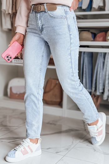 Női farmer slim fit nadrág NEOPASS csíkkal kék Dstreet UY2680