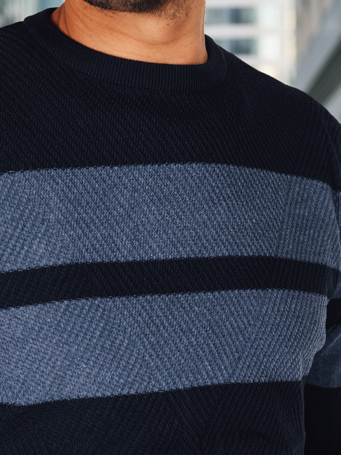 Férfi sötétkék pulóver Dstreet WX2330
