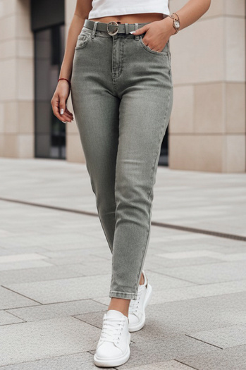 Női farmernadrág Slim fit nadrág övvel SLIMFIZ kék Dstreet UY2494