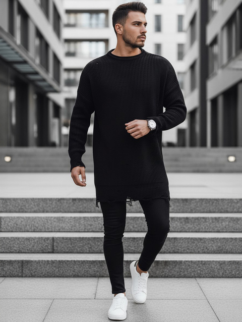 Férfi téli pulóver Szín Fekete DSTREET WX1962