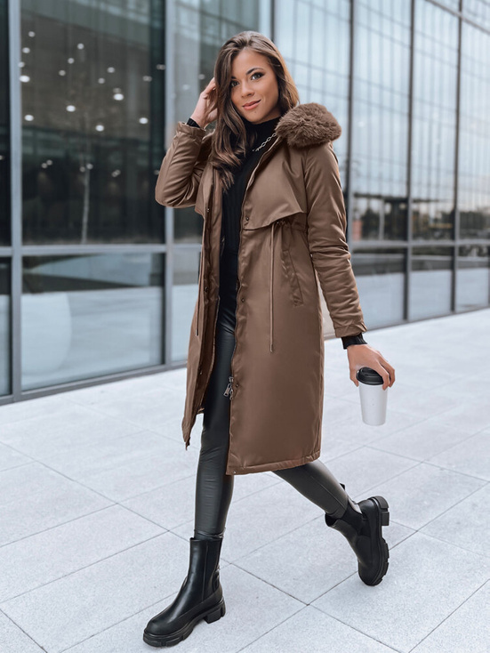 Női téli parka dzseki LUSTER kávé Dstreet TY3956