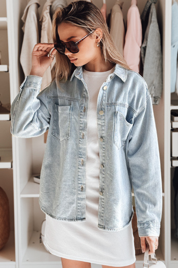 Női oversize farmer dzseki BLUEDIVA kék Dstreet TY4900