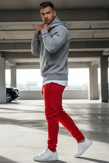 Férfi melegítőnadrág piros Dstreet UX2711