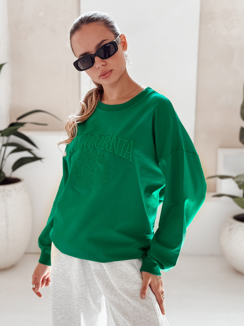 Női oversize pulóver CALIFORNIA DREAM Szín Zöld DSTREET BY1196