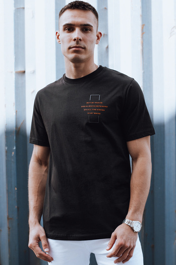 Férfi fekete póló Dstreet RX5528