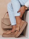 Női platform mokaszinok LOFTIS khaki Dstreet ZY0650 ZY0650