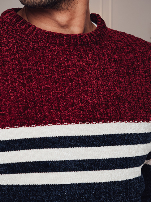 Férfi csíkos, sötétkék pulóver Dstreet WX2229z