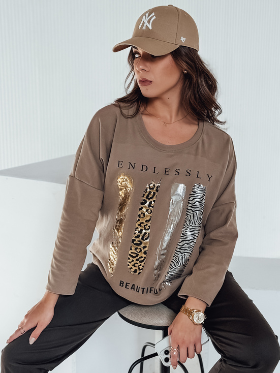 Női oversize blúz MODEZINE bézs Dstreet RY2688 Dstreet RY2688