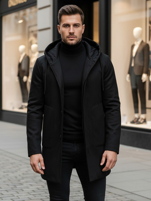Férfi téli kabát Szín Fekete DSTREET CX0444