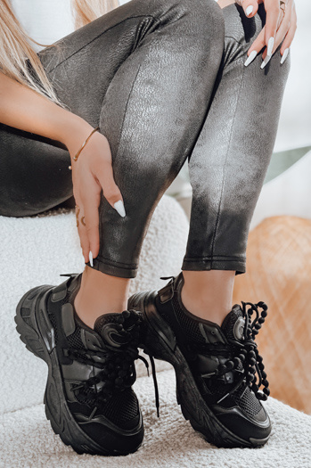 Női magas platformos tornacipő BEASTAR fekete Dstreet ZY0831 ZY0831