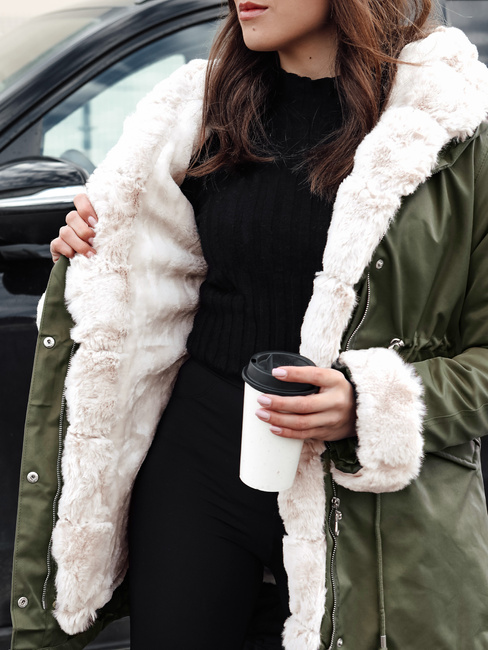 Női téli parka dzseki ARCTIC zöld Dstreet TY4782