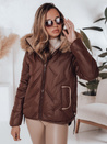 Női télikabát COLDLIKE steppelt, kapucnival barna Dstreet TY5003