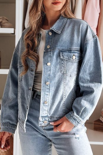 Női átmeneti oversize catana dzseki NOVAJIN kék Dstreet TY4837