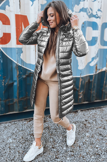 Női steppelt télikabát LESSI silver Dstreet TY5519 TY5519