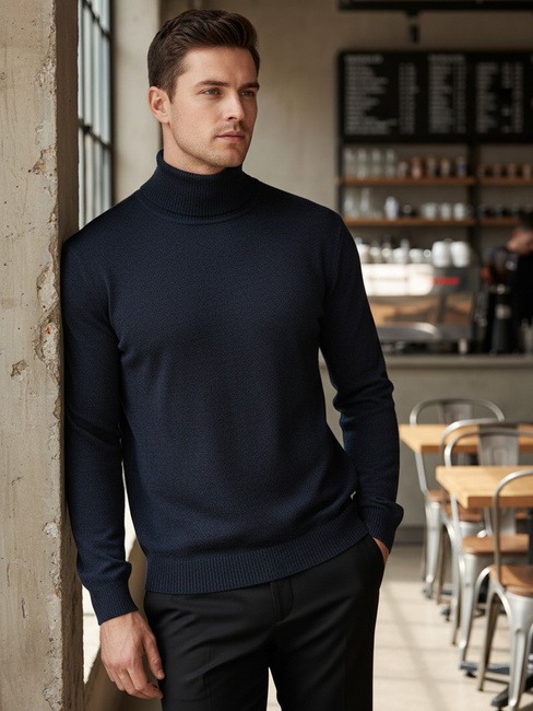 Férfi sötétkék golf Dstreet WX2358