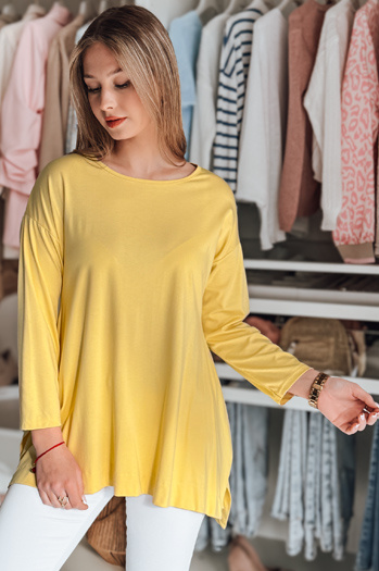 Női vajkrémes oversize blúz medállal COMFILA sárga Dstreet RY2791