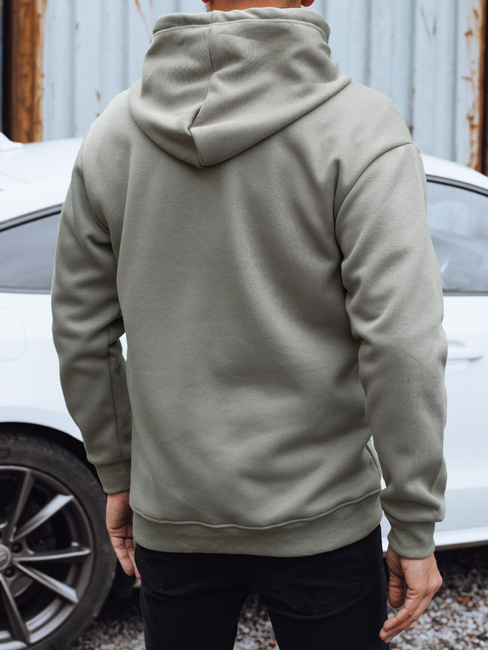 Férfi khaki kapucnis pulóver Dstreet BX5928