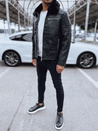 Férfi bőrdzseki fekete Dstreet TX4710_2