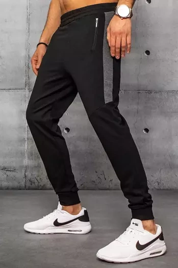 Férfi szabadidőnadrág fekete színben Dstreet UX3237